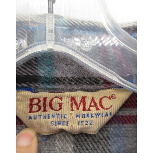 VINTAGE Big Mac Shirt XXL Tall Flannel Plaid 80s 90s JC Penny USA Made - Picture 8 of 10